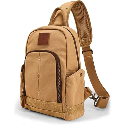 B1051 XINCADA Crossbody Canvas Sling Bag for Outdoor Adventures