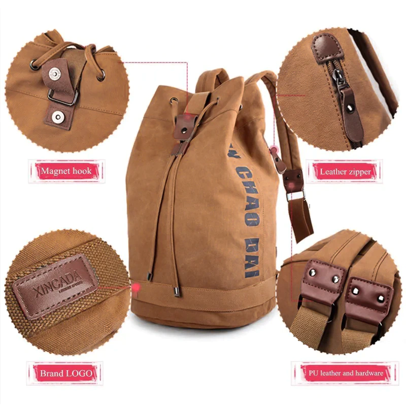 B1056 XINCADA High Density Thick Canvas Outdoors Backpack